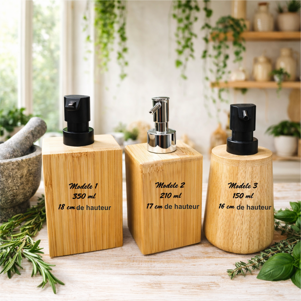 Distributeur Liquide Cylindrique avec poussoir noir
