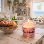 bougie artisanale en pot en verre aux parfums envoutants de Grasse