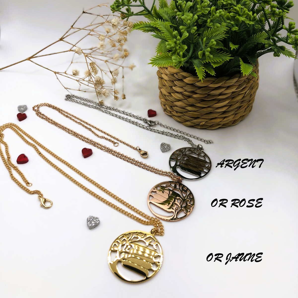 Pendentif Arbre de Vie gravé, à personnaliser