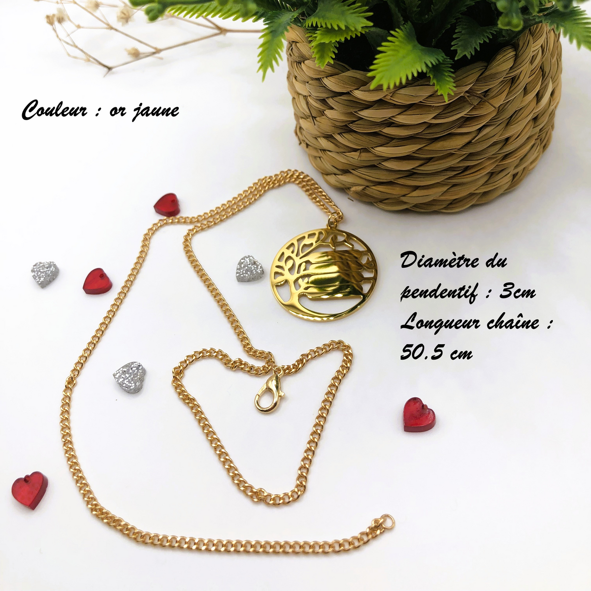 Pendentif Arbre de Vie gravé, à personnaliser