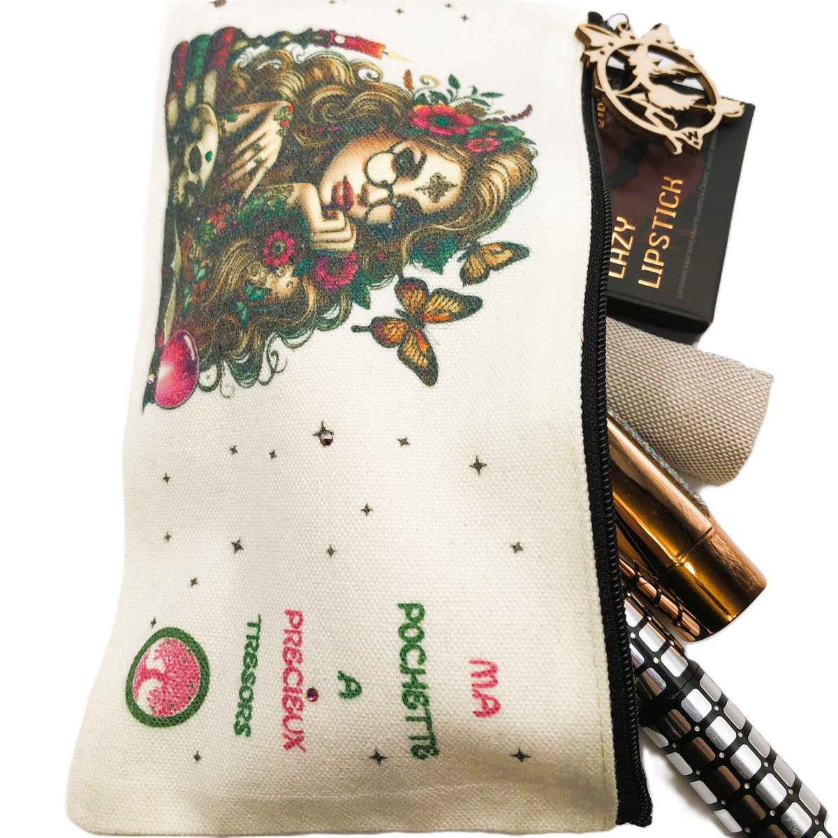 Trousse Pochette en toile imprimée