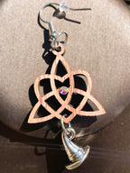 Boucles d'oreilles Triquetra / Coeur / chapeau pointu