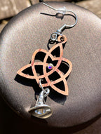Boucles d'oreilles Triquetra / Coeur / chapeau pointu