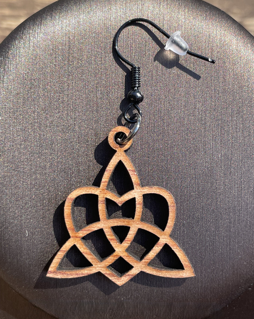 Boucles d'oreilles Noeud Triquetra & Coeur