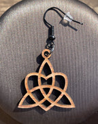 Boucles d'oreilles Noeud Triquetra & Coeur