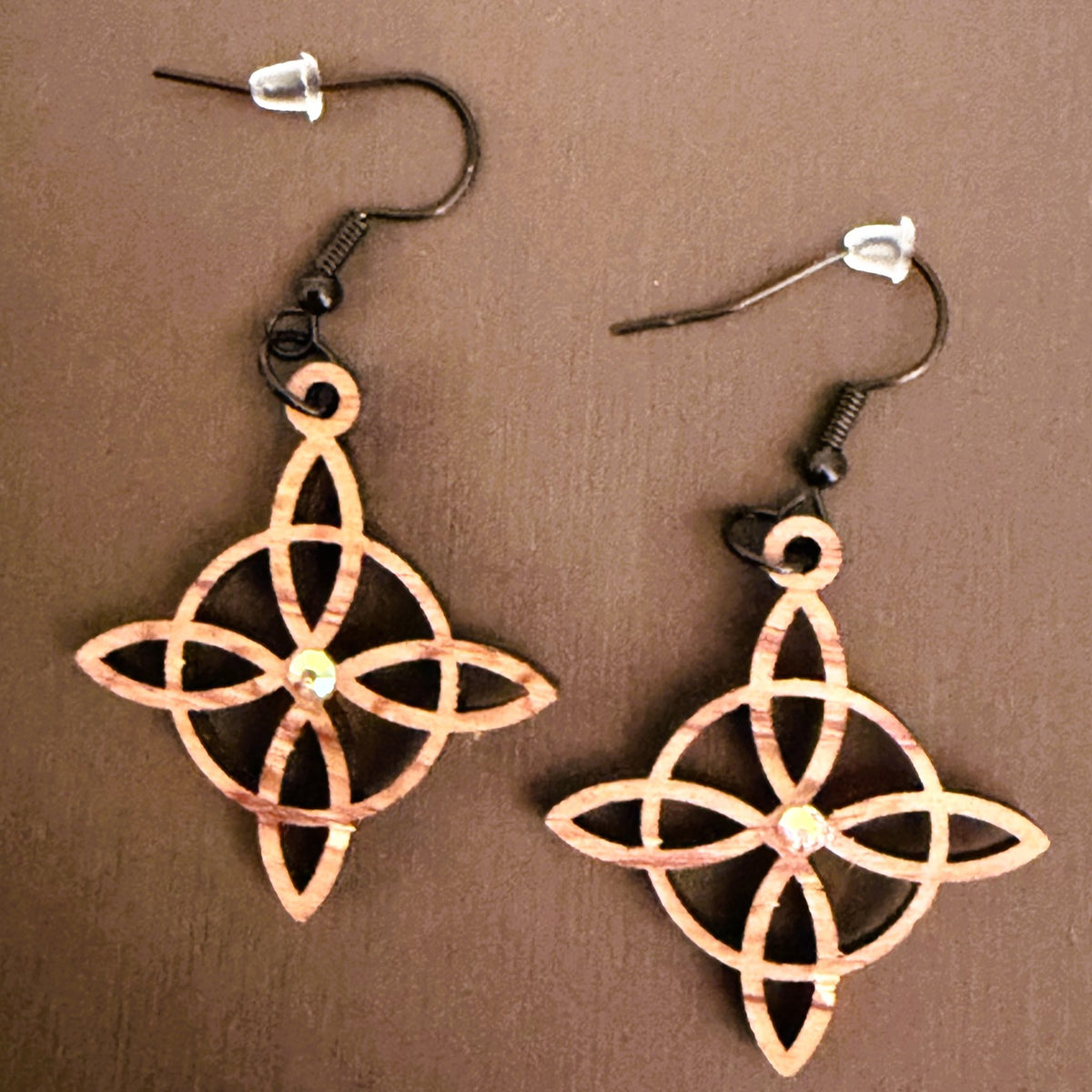 Boucles d'oreilles Noeud de Sorcière & Strass