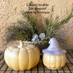 🕯️Bougie citrouille artisanale, création exclusive, Céramique – Cire Écologique / petit format