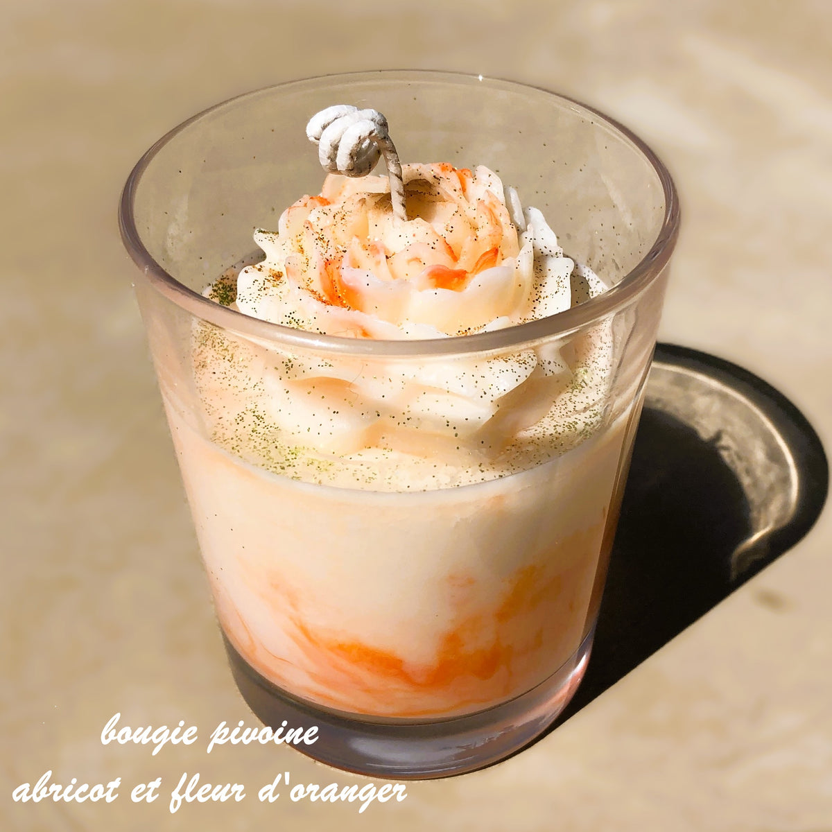 🕯️Bougie Abricot & Fleur d'Oranger/ fabriquée en Provence
