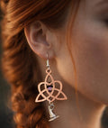 Boucles d'oreilles Triquetra / Coeur / chapeau pointu