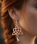 Boucles d'oreilles Triquetra / Coeur / chapeau pointu