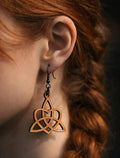 Boucles d'oreilles Noeud Triquetra & Coeur