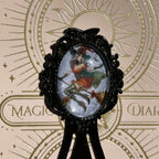 Marque-page Victorien couleur Noire & Cabochon Verre style Whimsigoth