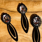 Marque-page Victorien couleur Noire & Cabochon Verre style Whimsigoth