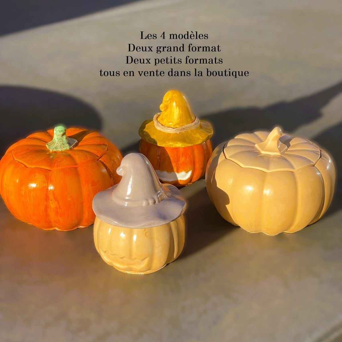 🕯️Bougie citrouille artisanale, création exclusive, Céramique – Cire Écologique / petit format